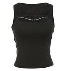 Damen Trendiges Tanktop mit dekorativem Cut-Out und modischen Details R&B