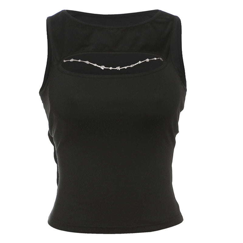 Damen Trendiges Tanktop mit dekorativem Cut-Out und modischen Details R&B