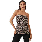 Damen Strapless Stufenmuster Oberteil R&B