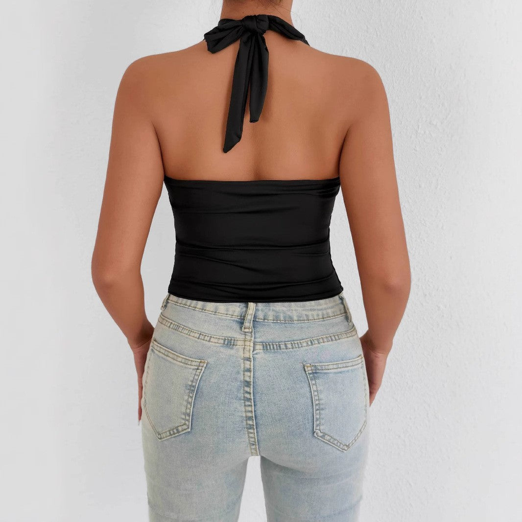 Damen Hochgeschlossenes Tanktop mit Quadrat-Ausschnitt R&B