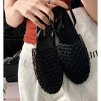 Damen offene Mules mit netzartigem Design und komfortablem Fußbett