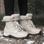 Damen Fleecegefütterte Winter-Boots mit rutschfester Sohle und hohem Knöchelschutz R&B