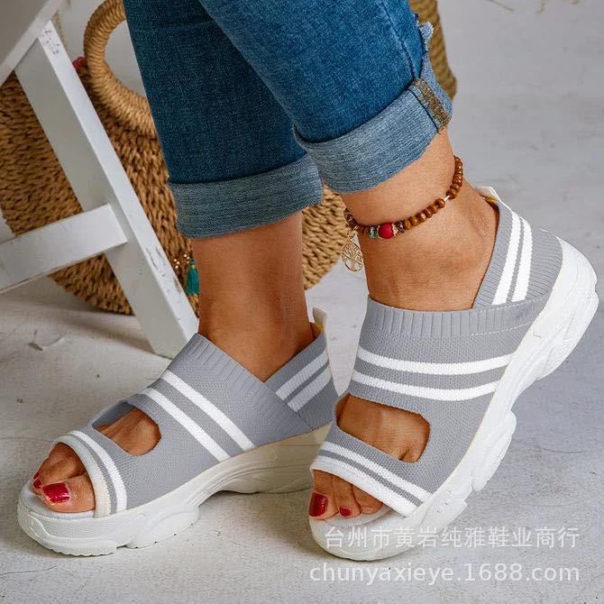 Damen modische Sport-Sandalen mit atmungsaktivem Obermaterial und rutschfester Sohle R&B