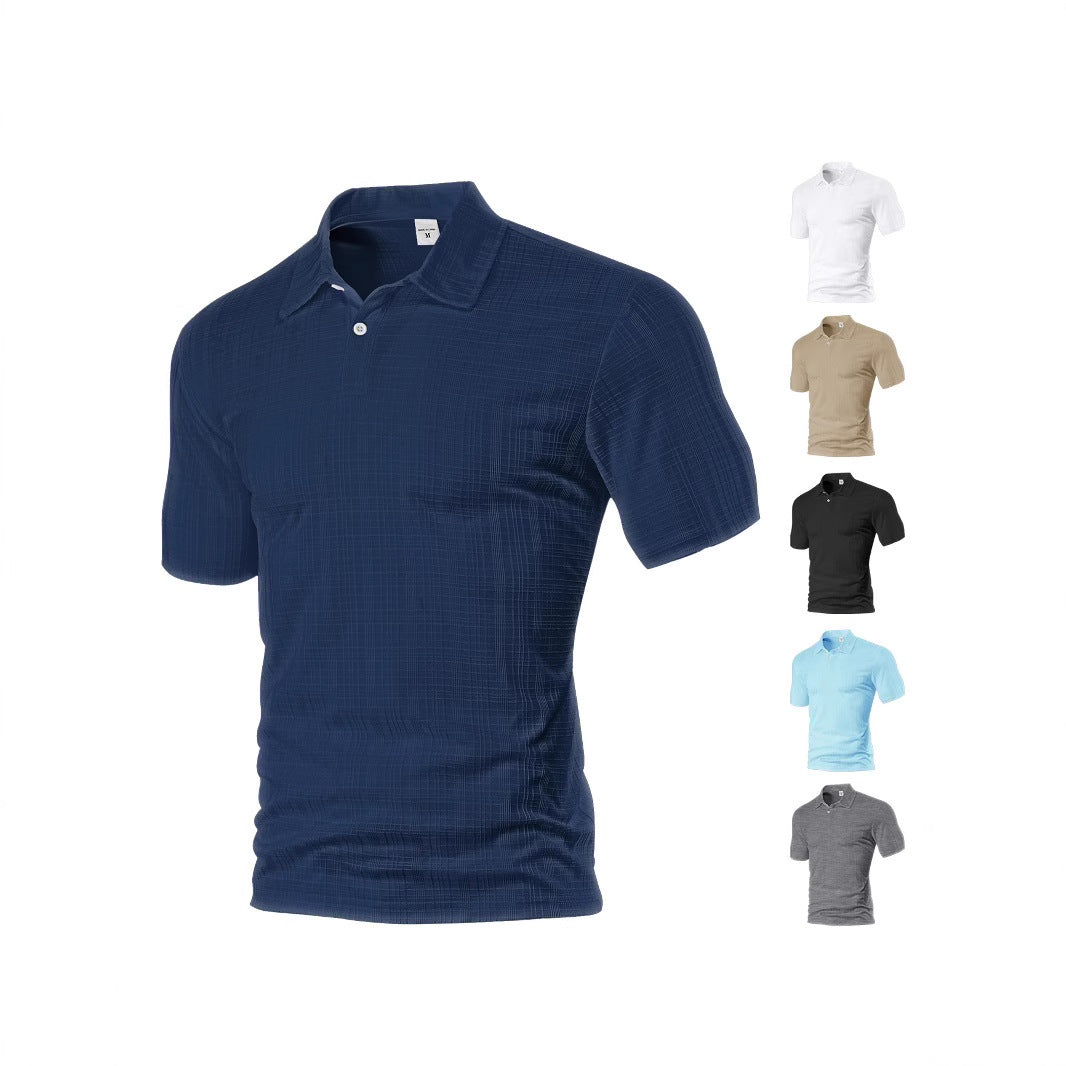 Herren Poloshirt mit strukturiertem Design und modischen Akzenten R&B