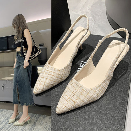 Damen Slingback-Pumps mit modischer Struktur R&B