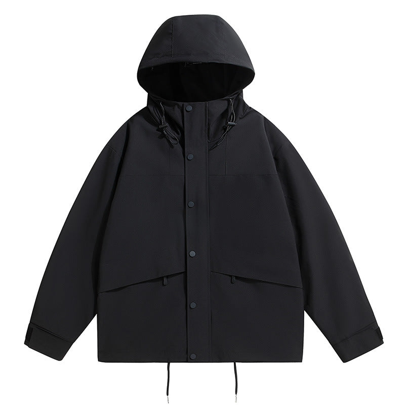 Herren technische Outdoor-Jacke mit wetterfester Kapuze und feuchtigkeitsregulierendem Material R&B