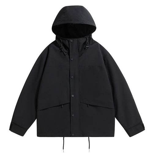 Herren technische Outdoor-Jacke mit wetterfester Kapuze und feuchtigkeitsregulierendem Material R&B