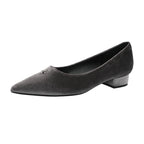 Damen Elegante spitze Pumps mit komfortablem Blockabsatz und stilvollem Schmuck
