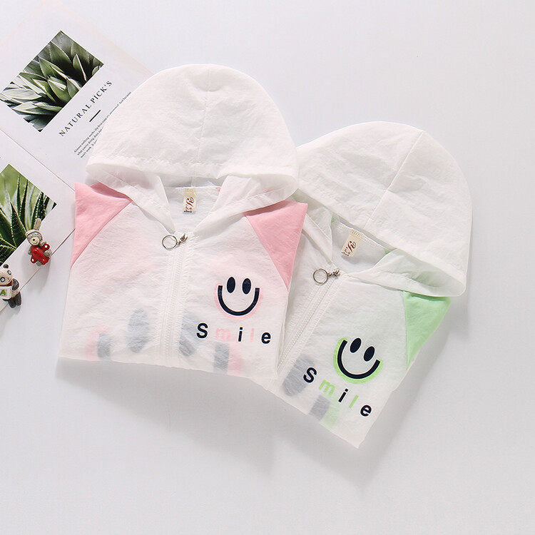 Damen nan leichte Kapuzenjacke mit Smiley-Print, verstellbarem Saum und elastischen Bündchen  R&B