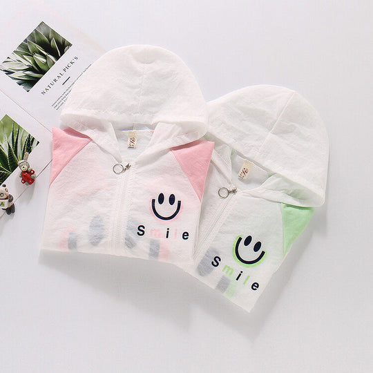 Damen nan leichte Kapuzenjacke mit Smiley-Print, verstellbarem Saum und elastischen Bündchen  R&B