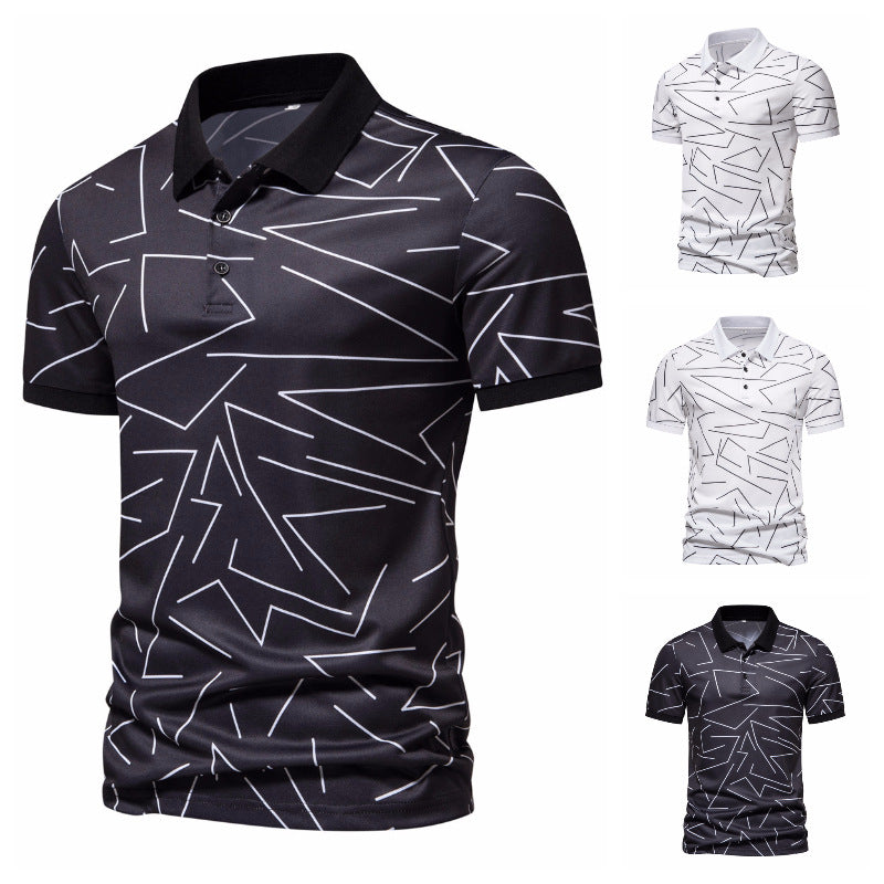 Herren Poloshirt mit modernem Grafikdesign