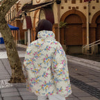 Damen Blumenmuster Übergröße Daunenjacke R&B
