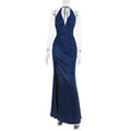 Damen Glamouröses Maxikleid mit tiefem V-Ausschnitt und raffiniertem Rüschendesign R&B