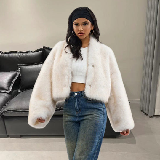Damen Kunstfelljacke R&B