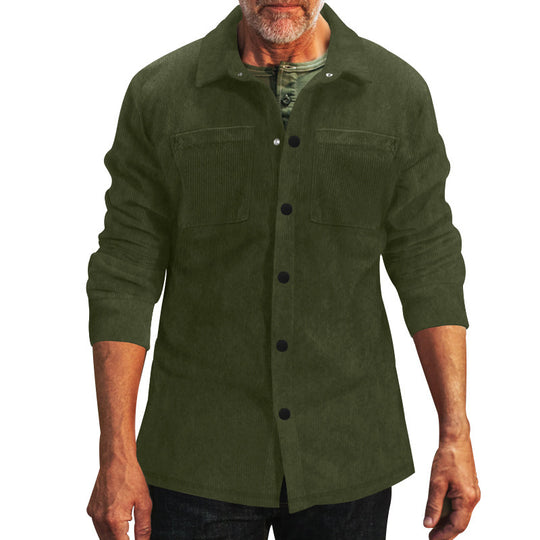 Herren leichte Baumwolljacke mit doppelten Brusttaschen R&B