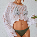 Damen luftiges Häkeloberteil R&B