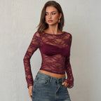 Damen nan tailliertes Spitzenoberteil mit integriertem Bustier und geraffter Brustpartie R&B