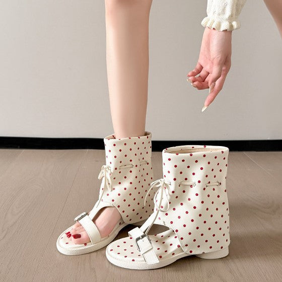 Damen Sandalen mit modischer Stulpen-Optik und bequemer Schnürung R&B