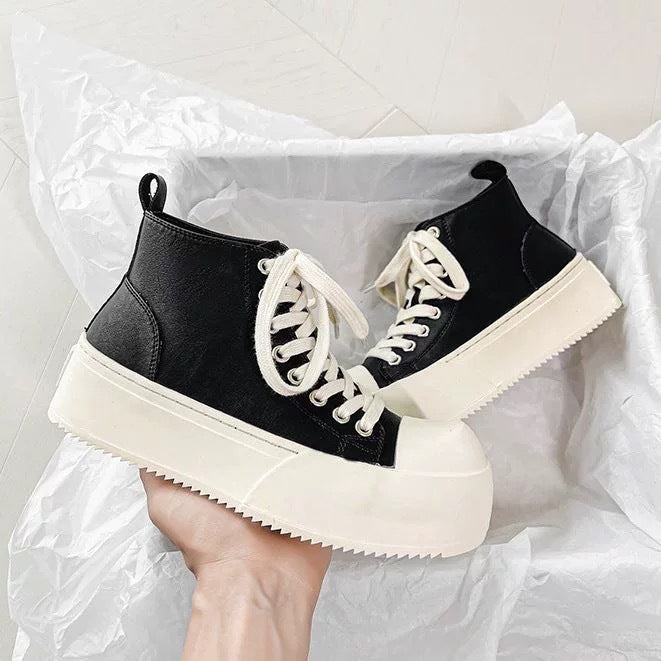 Damen Hohe Sneakers mit robustem Plateau und sportlichem Design