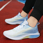 Damen Leichte Fitness-Sneaker mit atmungsaktiver Strick-Oberfläche und stoßdämpfender Sohle R&B