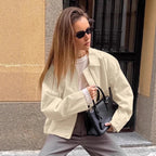 Damen Oversized Utility-Jacke mit modernem Zip-Design R&B