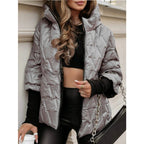 Damen Steppjacke mit hohem Kragen und beschichtetem Obermaterial R&B