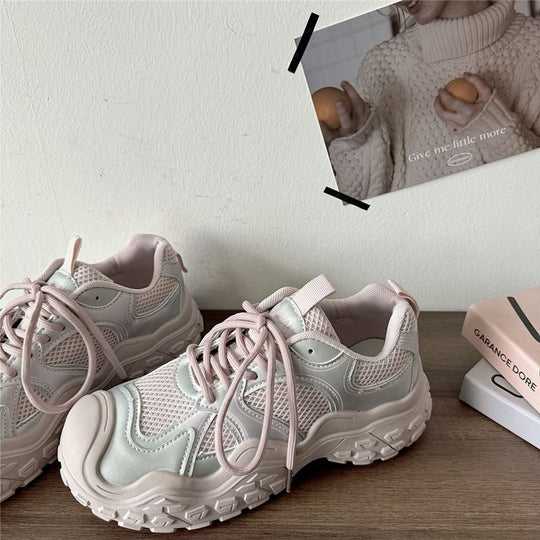 Damen Sportliche Sneakers mit atmungsaktiver Netzoberfläche und gepolsterter Sohle R&B