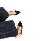 Damen Slingback Pumps aus transparentem Material mit dezentem Punktedesign R&B