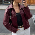 Damen Kunstlederjacke im modischen Oversized-Schnitt R&B