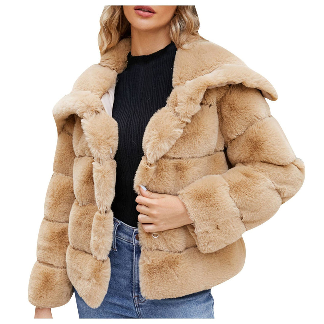 Damen Trendige Puffjacke mit weich gefüttertem Kunstfell R&B