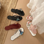 Damen elegante Mules mit floralem Design und komfortablem Absatz R&B