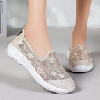 Damen Slip-On Freizeitschuhe mit floraler Spitze R&B