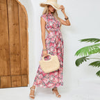 Damen Maxi Kleid mit floralem Design R&B