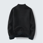 Damen Strickpullover mit hohem Kragen und weichem Innenfutter