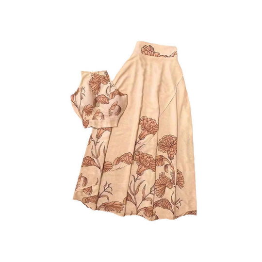 Damen Zweiteiliges Set mit floralen Mustern und luftiger Silhouette R&B