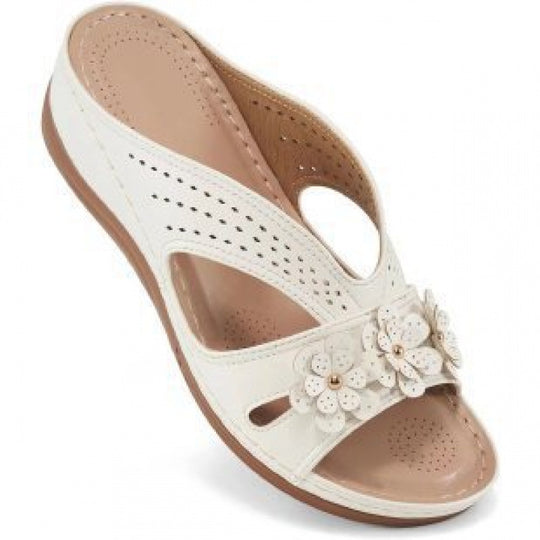Damen Elegante und komfortable Badesandalen mit floralem Design R&B