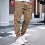 Herren Cargo-Hose mit elastischem Bund und multifunktionalen Taschen