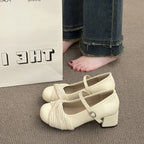 Damen Ballerinas mit elegantem Riemen und raffiniertem Strickdetail R&B