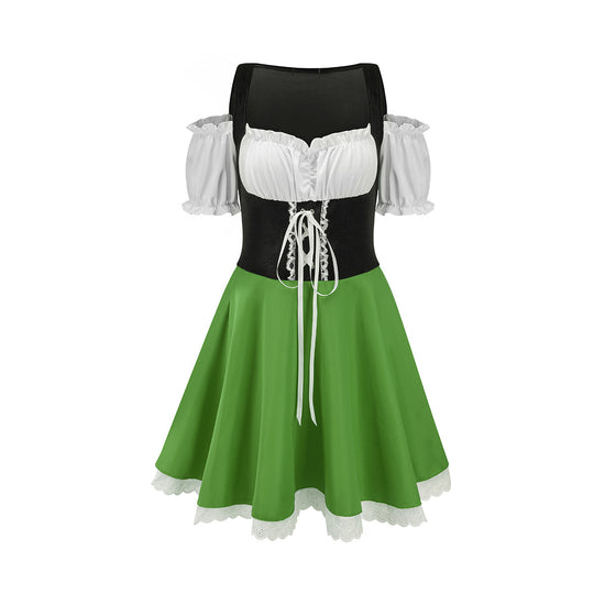 Damen Trachtenkleid mit romantischen Puffärmeln und verspieltem Schnitt R&B