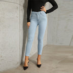 Damen Skinny Fit Jeans mit hohem Bund und ausgezeichneter Passform R&B
