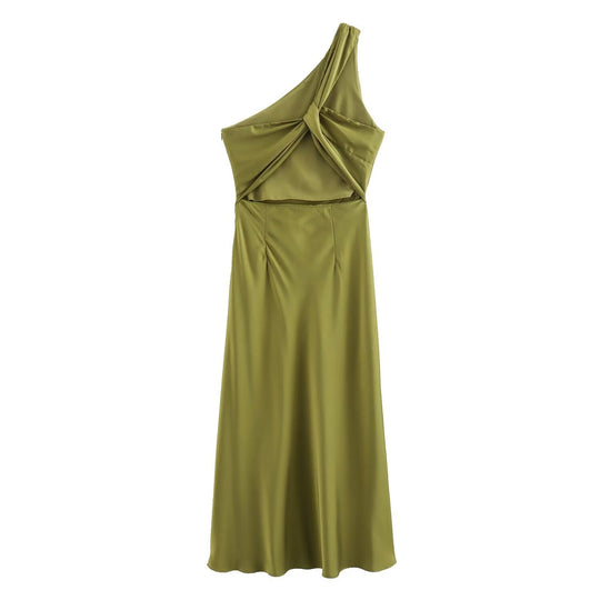 Damen Dekoratives Seidenkleid R&B