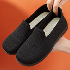 Damen Komfortable Strick-Slipper mit elastischem Einstieg und rutschfester Sohle R&B