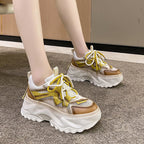 Damen Modische Chunky Sneakers mit atmungsaktiver Mesh-Oberfläche und robustem Profil