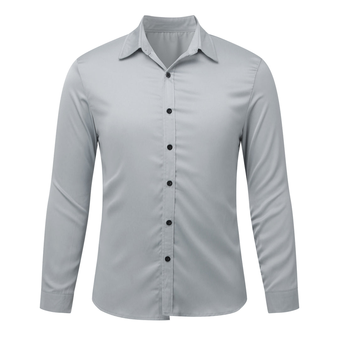 Herren Elegantes Langarmhemd aus feinem Stoff R&B