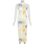 Damen Maxikleid im elegantem Floral Design R&B