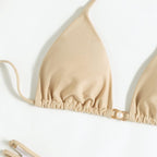 Damen Triangel-Bikini mit raffiniertem Bindegürtel