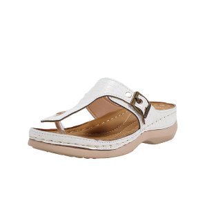 Damen Komfortable Zehentrenner-Sandalen mit eleganter Schnallenverzierung R&B