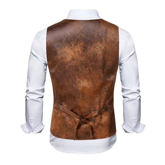 Herren stylische Weste mit akzenten und praktischen Taschen R&B