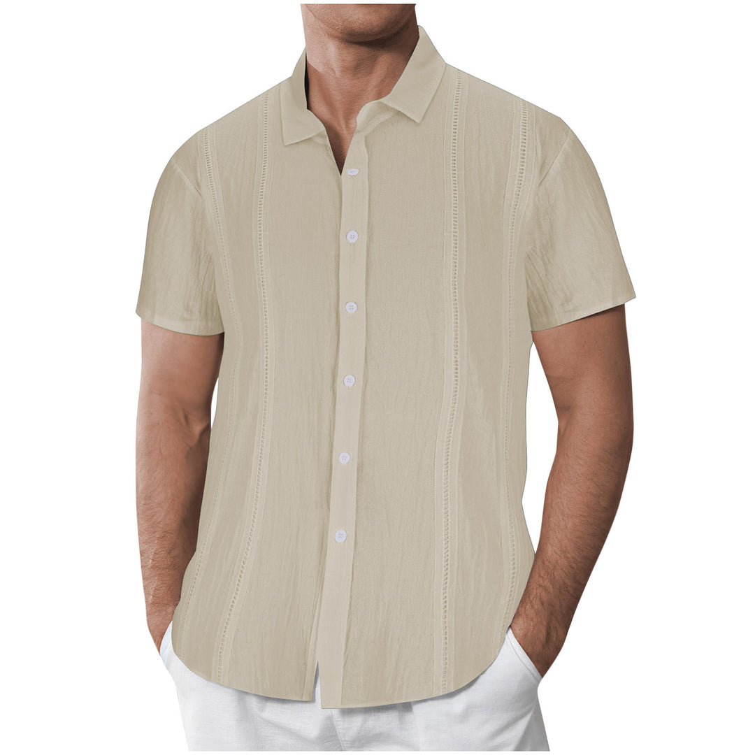 Herren Kurzarmhemd mit stilvollem Strukturdesign R&B