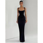 Damen Elegantes Maxikleid mit raffiniertem Drapierungsdesign R&B